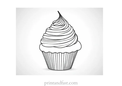 cupcake coloring page fun