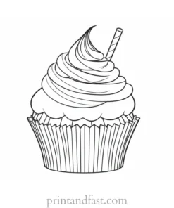 cupcake coloring page holiday