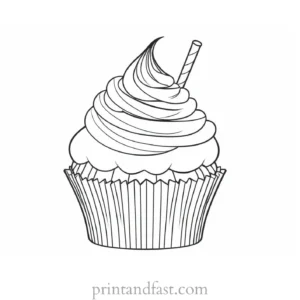 cupcake coloring page holiday