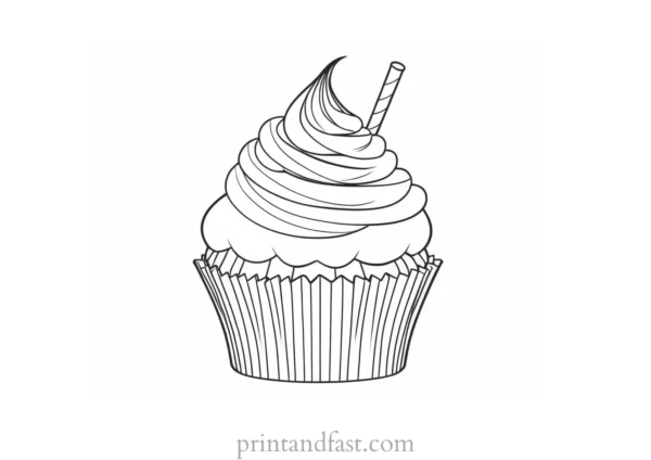 cupcake coloring page holiday