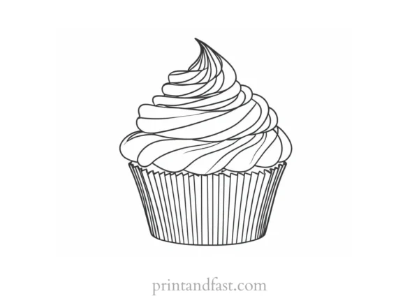 cupcake coloring page intricate