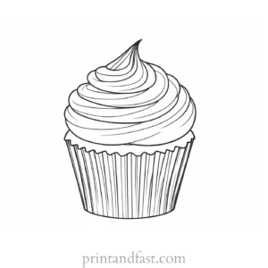 cupcake coloring page online