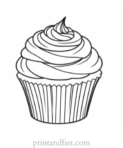 cupcake coloring page printable