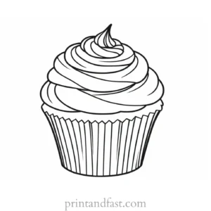 cupcake coloring page printable