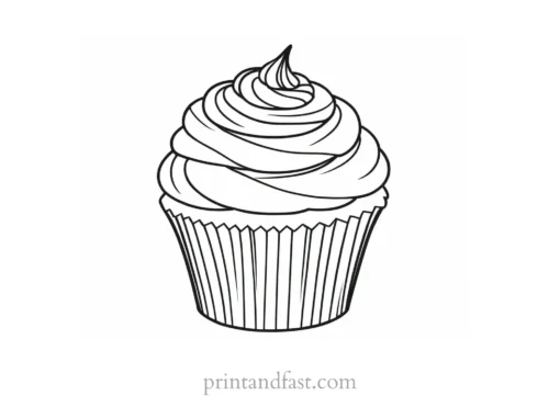 cupcake coloring page printable