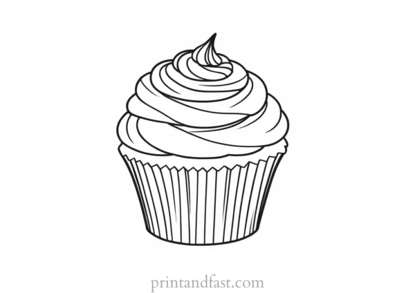 cupcake coloring page printable