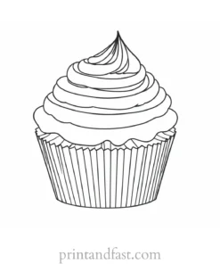 cupcake coloring page spring