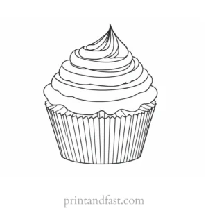 cupcake coloring page spring