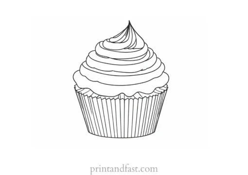 cupcake coloring page spring