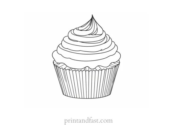 cupcake coloring page spring