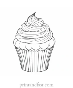 cupcake coloring page summer