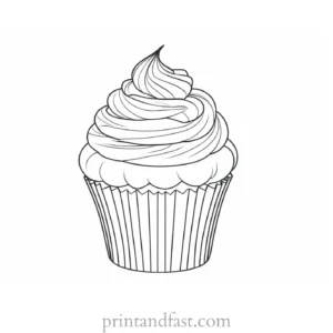 cupcake coloring page summer