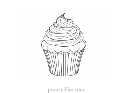 cupcake coloring page summer