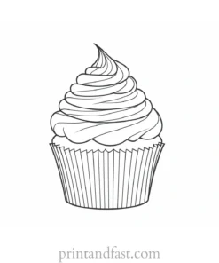 cupcake coloring page whimsical