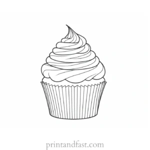 cupcake coloring page whimsical