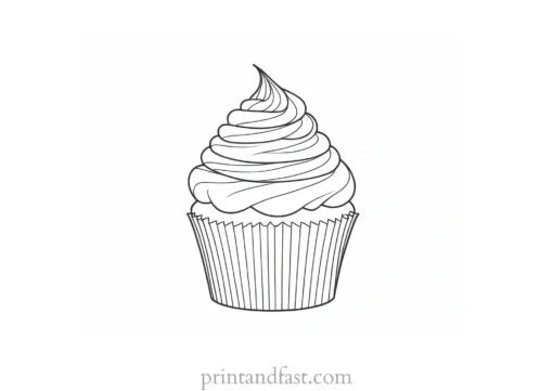 cupcake coloring page whimsical