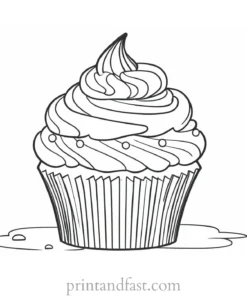 cupcake coloring page winter