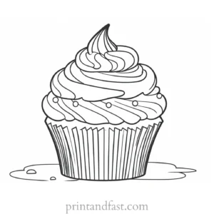 cupcake coloring page winter