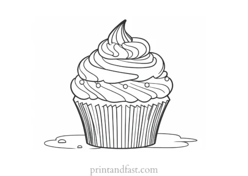 cupcake coloring page winter