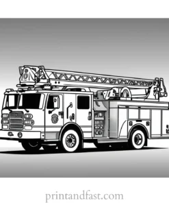 custom fire truck coloring page