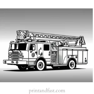 custom fire truck coloring page