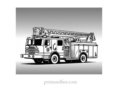 custom fire truck coloring page