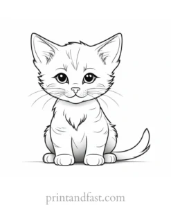 custom kitten coloring page