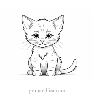 custom kitten coloring page