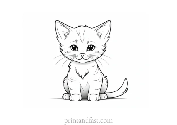 custom kitten coloring page