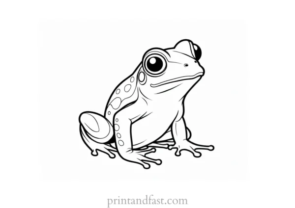 cute baby frog coloring page