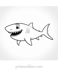 cute baby shark coloring page