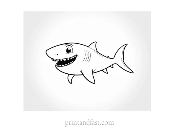 cute baby shark coloring page