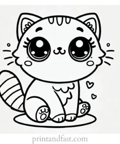 cute cat coloring page