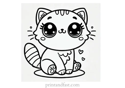 cute cat coloring page