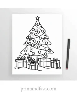 cute coloring page for Christmas