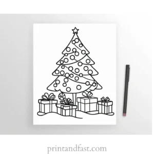 cute coloring page for Christmas