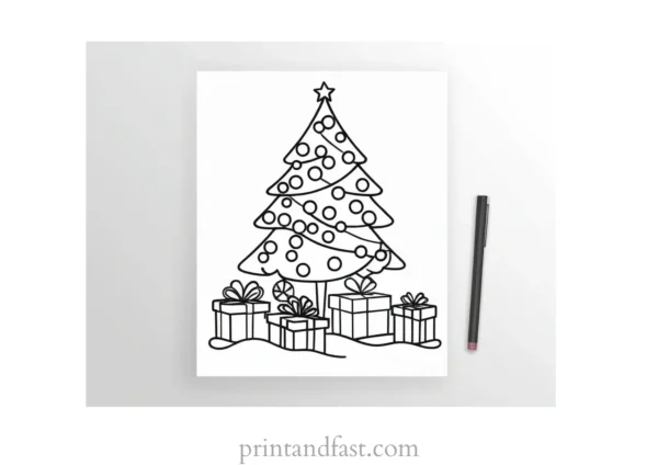 cute coloring page for Christmas