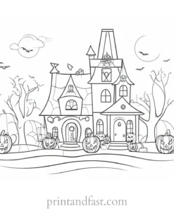 cute coloring page for Halloween