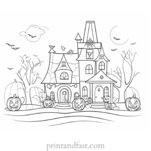 cute coloring page for Halloween