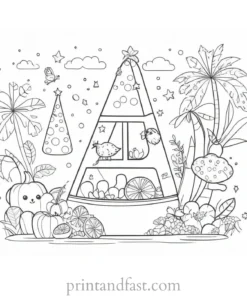 cute coloring page for alphabet