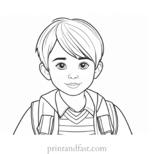 cute coloring page for boys