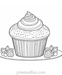 cute coloring page for desserts