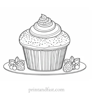 cute coloring page for desserts