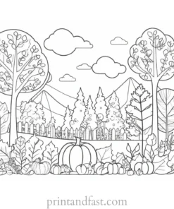 cute coloring page for fall