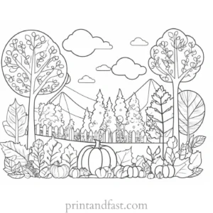 cute coloring page for fall