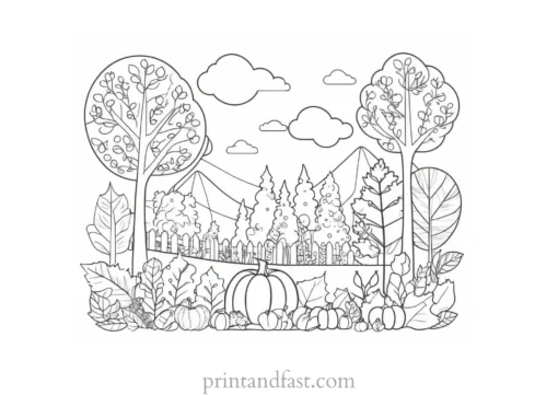 cute coloring page for fall