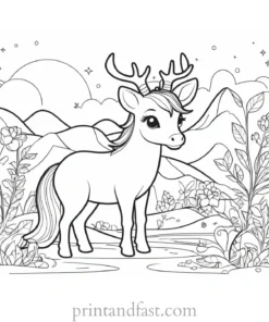 cute coloring page for fantasy lovers