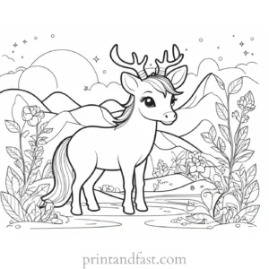 cute coloring page for fantasy lovers