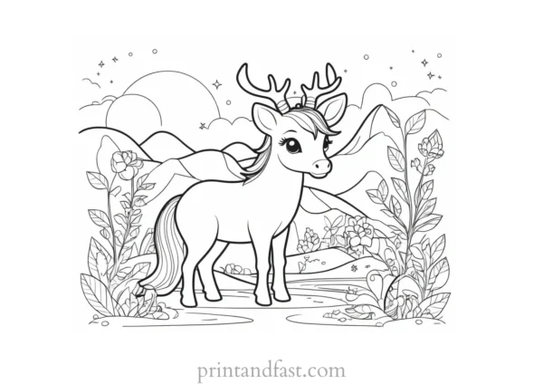 cute coloring page for fantasy lovers