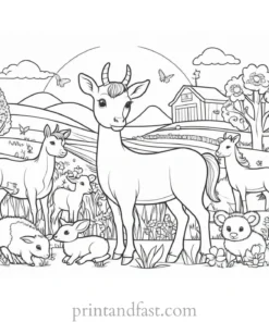 cute coloring page for farm animals